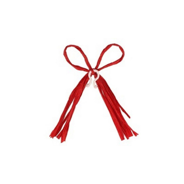 Raffia Bow + Clip Red – Packed per 100