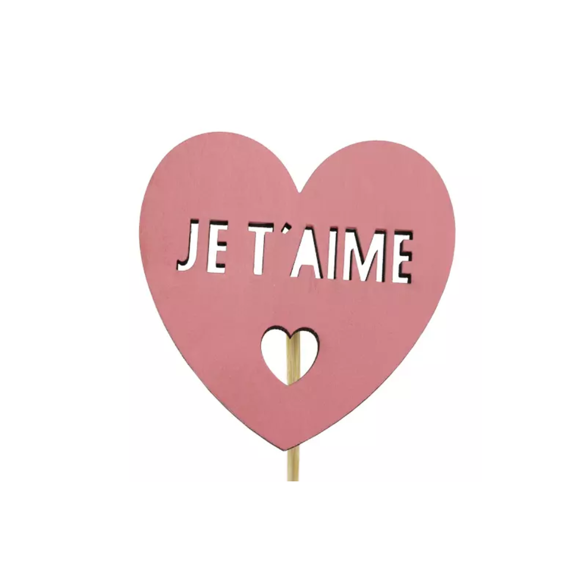 Je t'aime Heart Pick - 6.5x6.5cm - Packed by 25