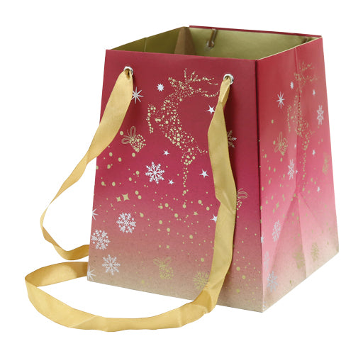 Festive Indulgence Vase Bag Red 18x15x12cm Packed by 10