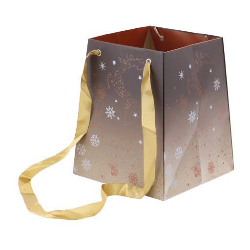 Festive Indulgence Vase Bag Anthracite 18x15x12cm Packed by 10