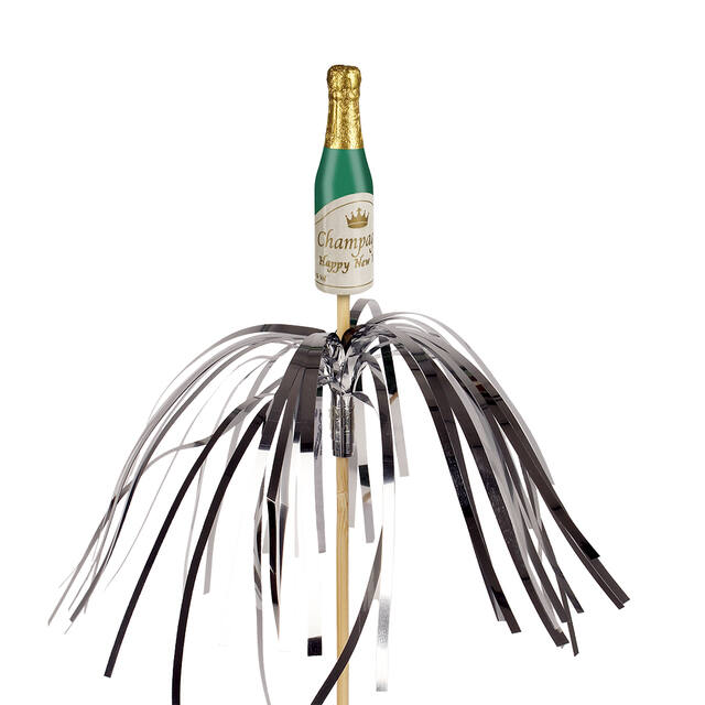 Champagne Bottle Tinsel Pick