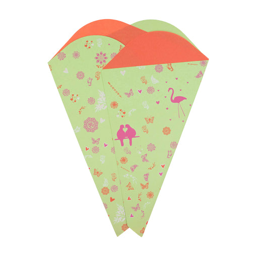 Coral Garden Prefold 33cm Long Green