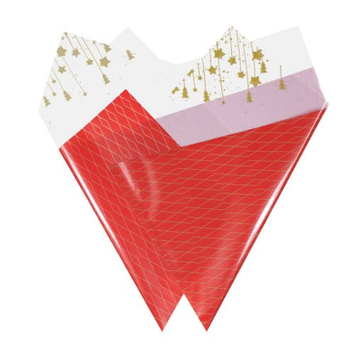 Gold Lines Prefold Red