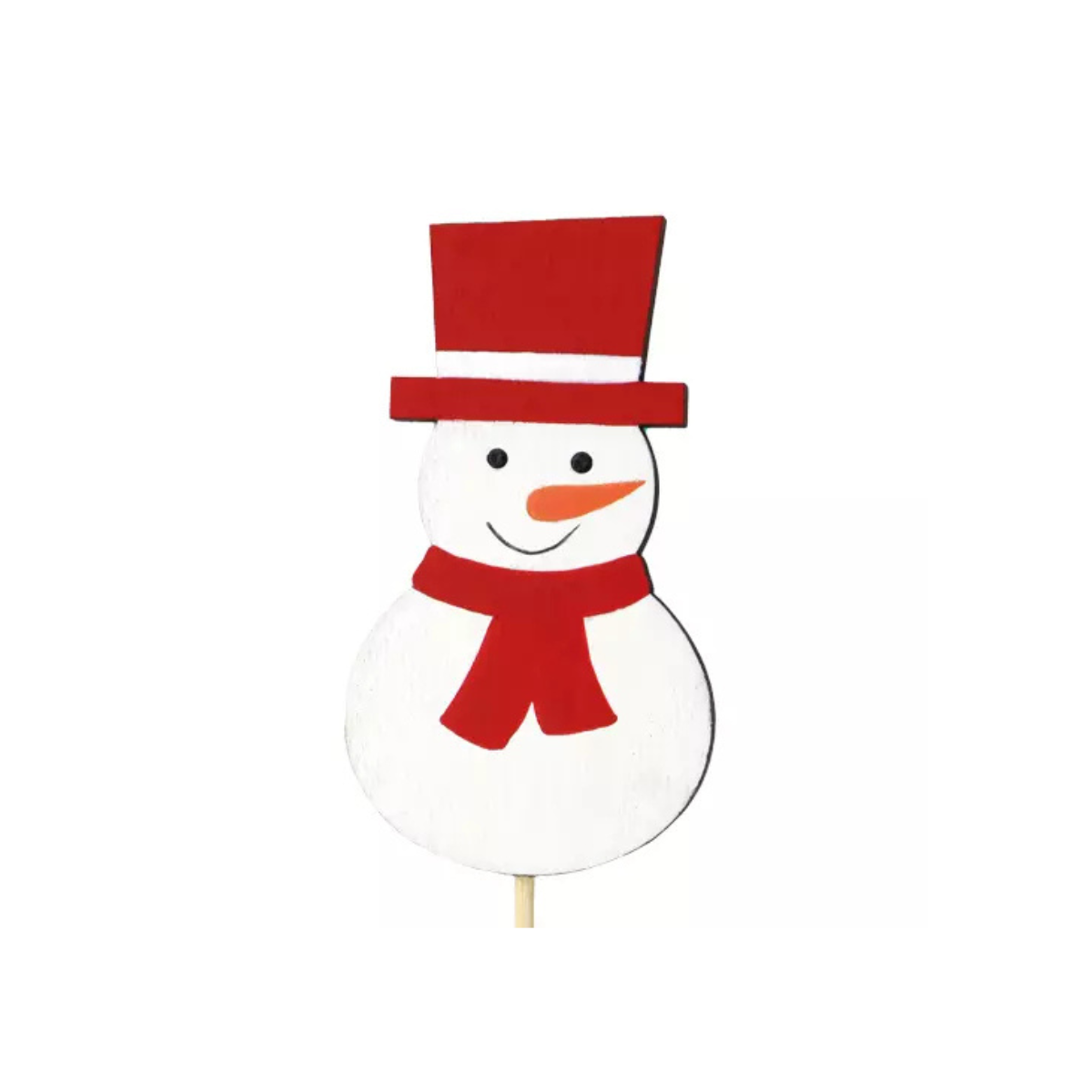 Snowman Pick White - 4.5x8cm - Packed by 25