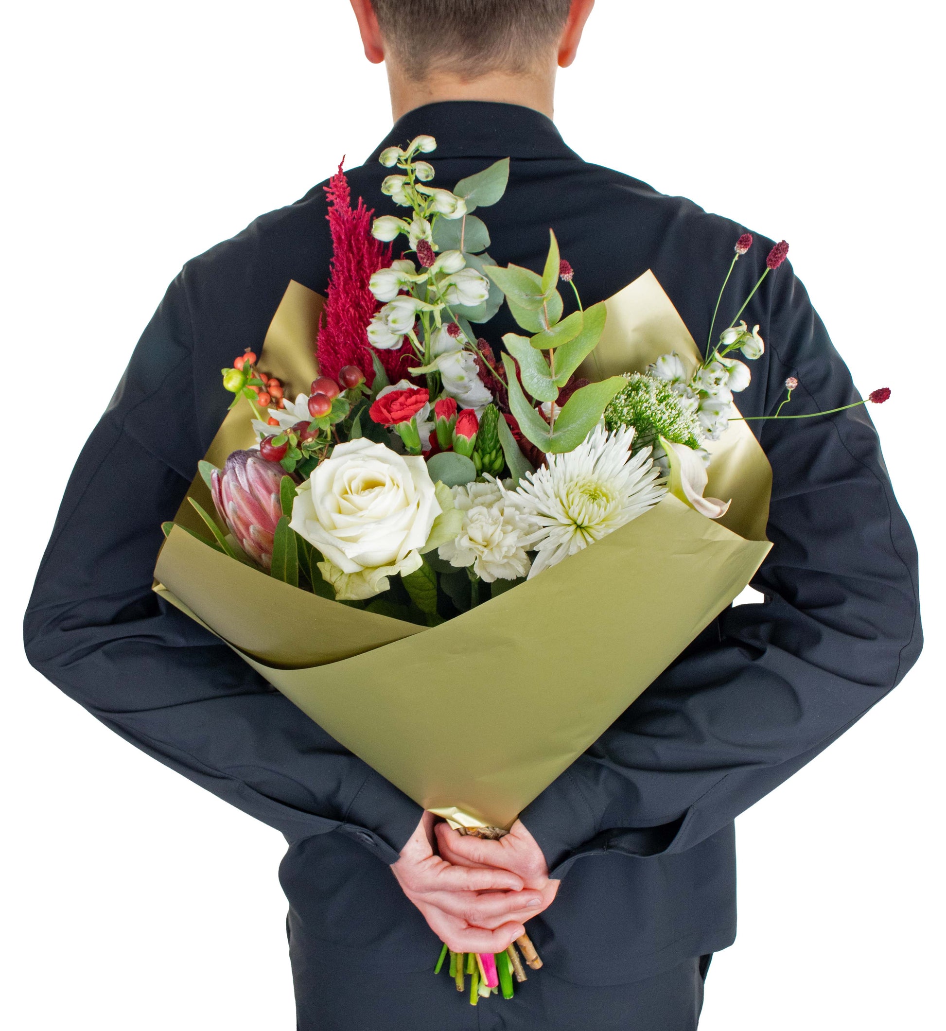 Gold Pearlized Skirt with Flowers